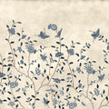 Whispering Petals, Blue Mural Wallpaper - pure wallpaper artwork
