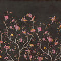 Whispering Petals, Black Mural Wallpaper - pure wallpaper artwork