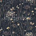 Flower Garden, Midnight Mural Wallpaper - pure wallpaper artwork