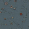 Grand Flower Thread, Blue Mural Wallpaper - pure wallpaper artwork