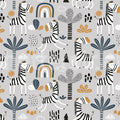 Happy Zebra, Gray Mural Wallpaper - pure wallpaper artwork