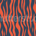 Zebra Lines, Blue & Red Mural Wallpaper - pure wallpaper artwork