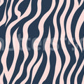 Zebra Lines, Blue & Pink Mural Wallpaper - pure wallpaper artwork