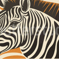 Zebra, Orange Mural Wallpaper - pure wallpaper artwork