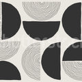 Graphic Circles, Black Mural Wallpaper - pure wallpaper artwork
