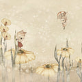 Bloomy Fields of Marion, Warm Yellow Mural Wallpaper - pure wallpaper artwork