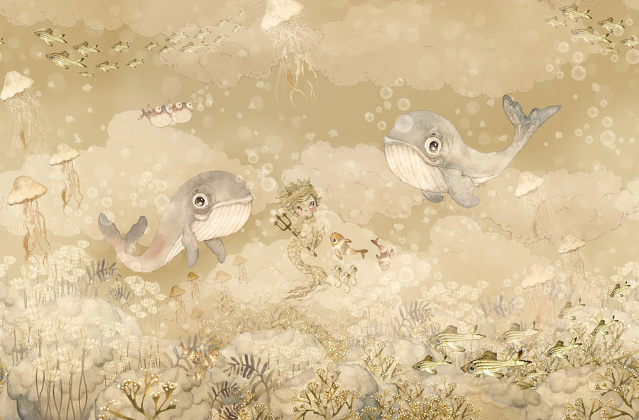 Water Song, Sand Mural Wallpaper