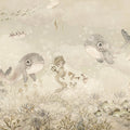 Water Song, Off White Mural Wallpaper - pure wallpaper artwork