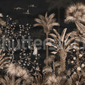 Magnolia Jungle, Black Mural Wallpaper - pure wallpaper artwork