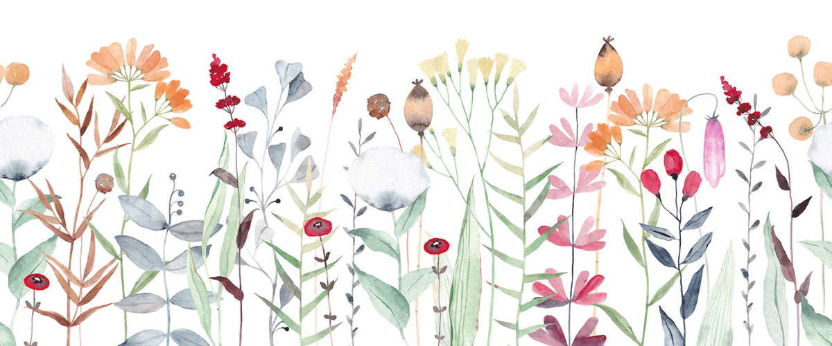 Watercolor Meadow, Pastel Mural Wallpaper - pure wallpaper artwork