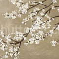Sakura Branch, Beige Mural Wallpaper - pure wallpaper artwork