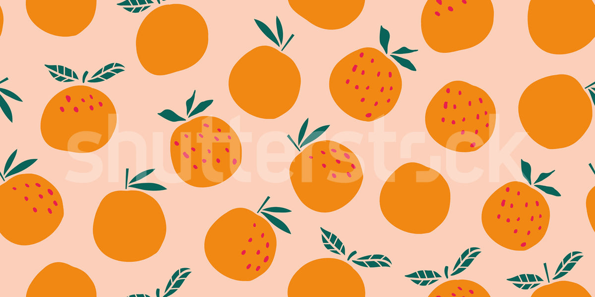 Oranges, Pink Mural Wallpaper - pure wallpaper artwork