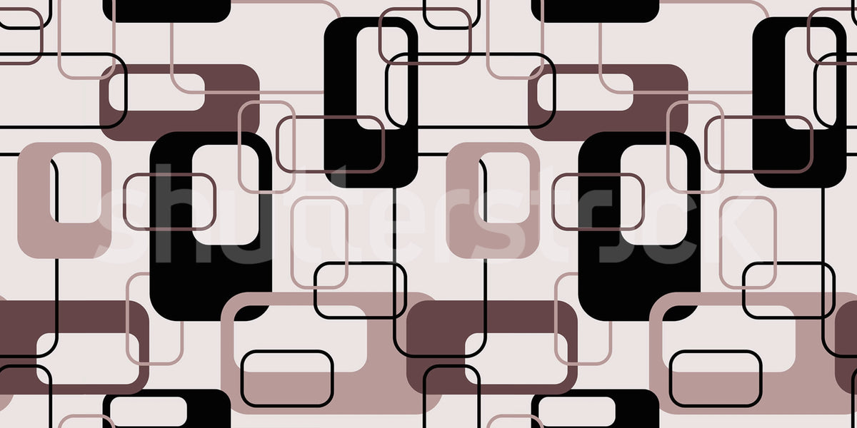 Retro Squares, Plum Mural Wallpaper - pure wallpaper artwork