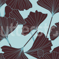Big Ginko, Turquoise Mural Wallpaper - pure wallpaper artwork