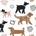 Dog Walk, Brown Mural Wallpaper - pure wallpaper artwork