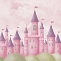Dreamy Castle, Pink Mural Wallpaper - pure wallpaper artwork
