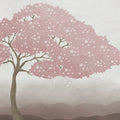 Windy Tree, Pink Mural Wallpaper - pure wallpaper artwork