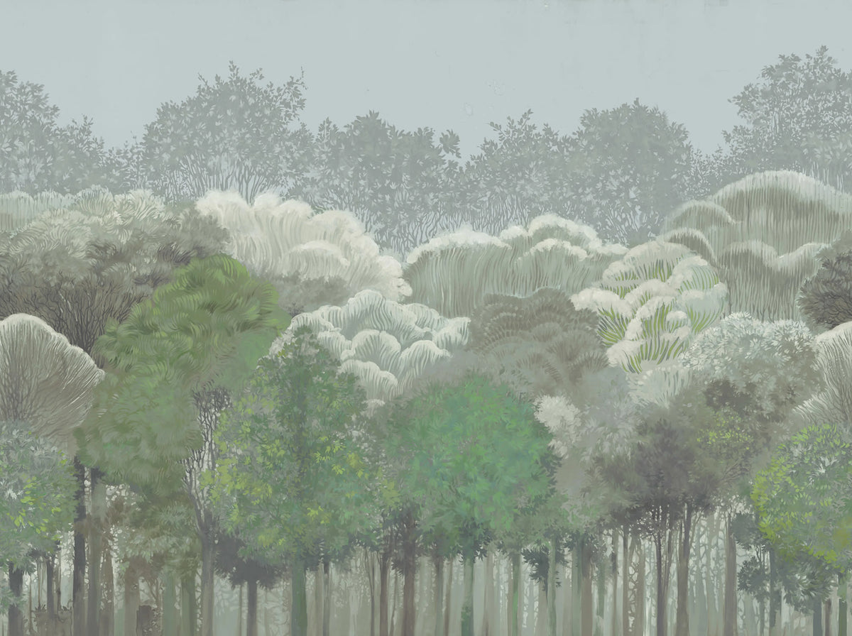 Leafy Forest, Summer Mural Wallpaper - pure wallpaper artwork
