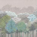 Leafy Forest, Dawn Mural Wallpaper - pure wallpaper artwork