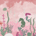 Mermaid World, Pink Mural Wallpaper - pure wallpaper artwork