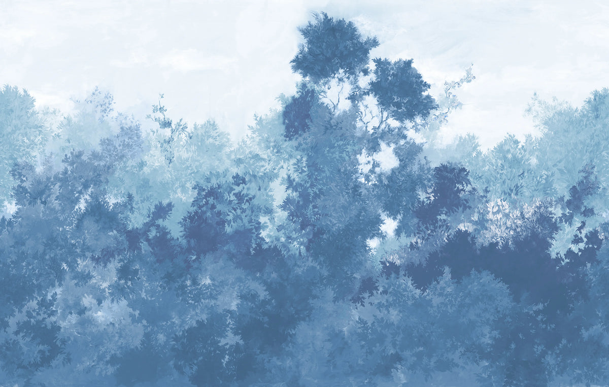 Wood, Blue Mural Wallpaper - pure wallpaper artwork