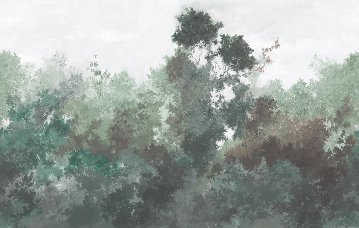 Wood, Green Mural Wallpaper - pure wallpaper artwork
