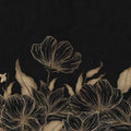 Floral Fantasy, Black Mural Wallpaper - pure wallpaper artwork