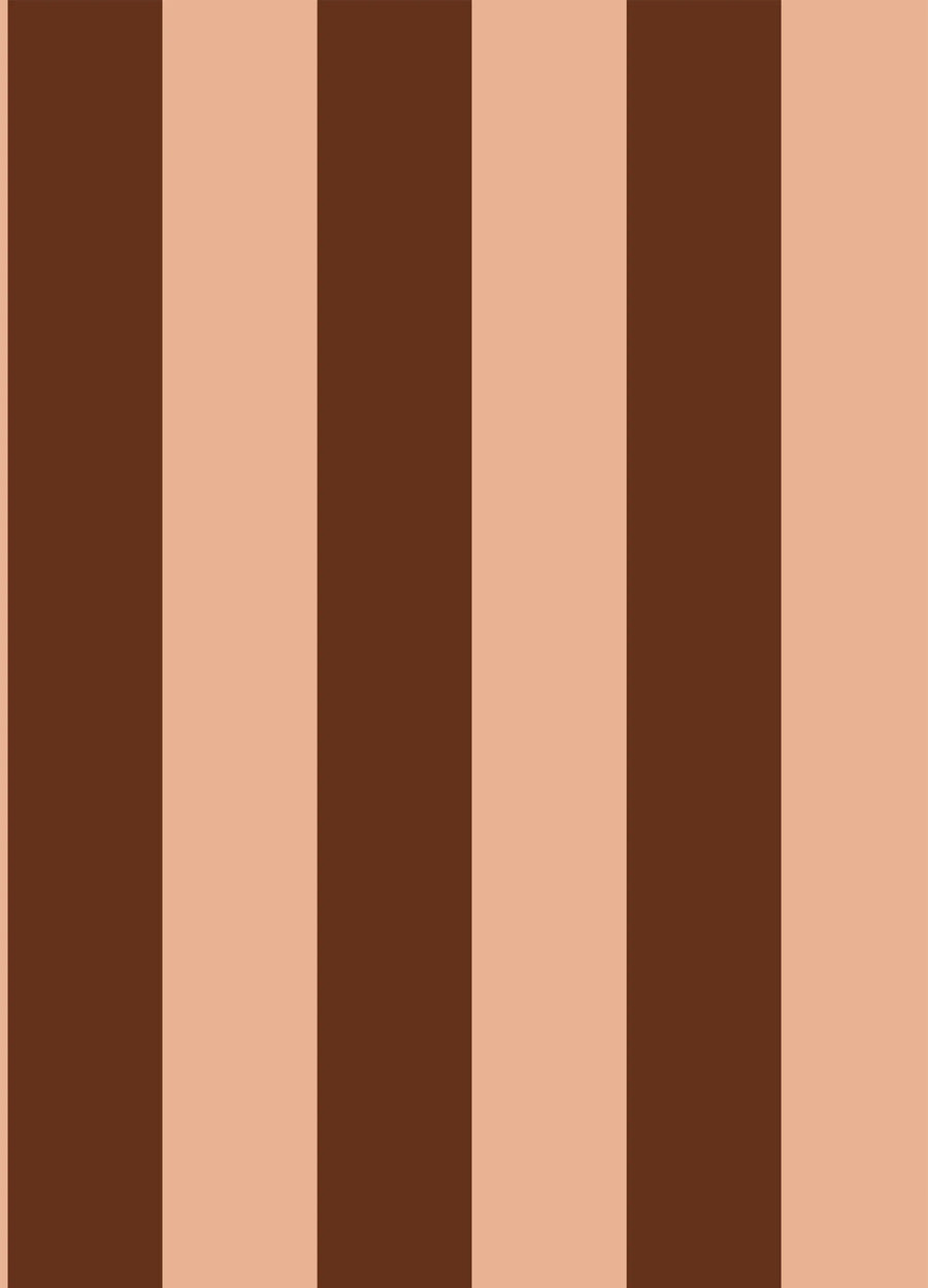 Happy Stripes, Apricot Mural Wallpaper