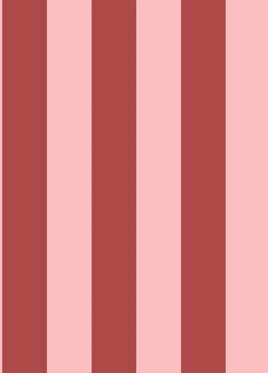 Happy Stripes, Raspberry Mural Wallpaper