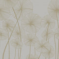 Waterlily Forest, Gray Mural Wallpaper - pure wallpaper artwork