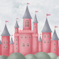 Castle Village, Coral Mural Wallpaper - pure wallpaper artwork