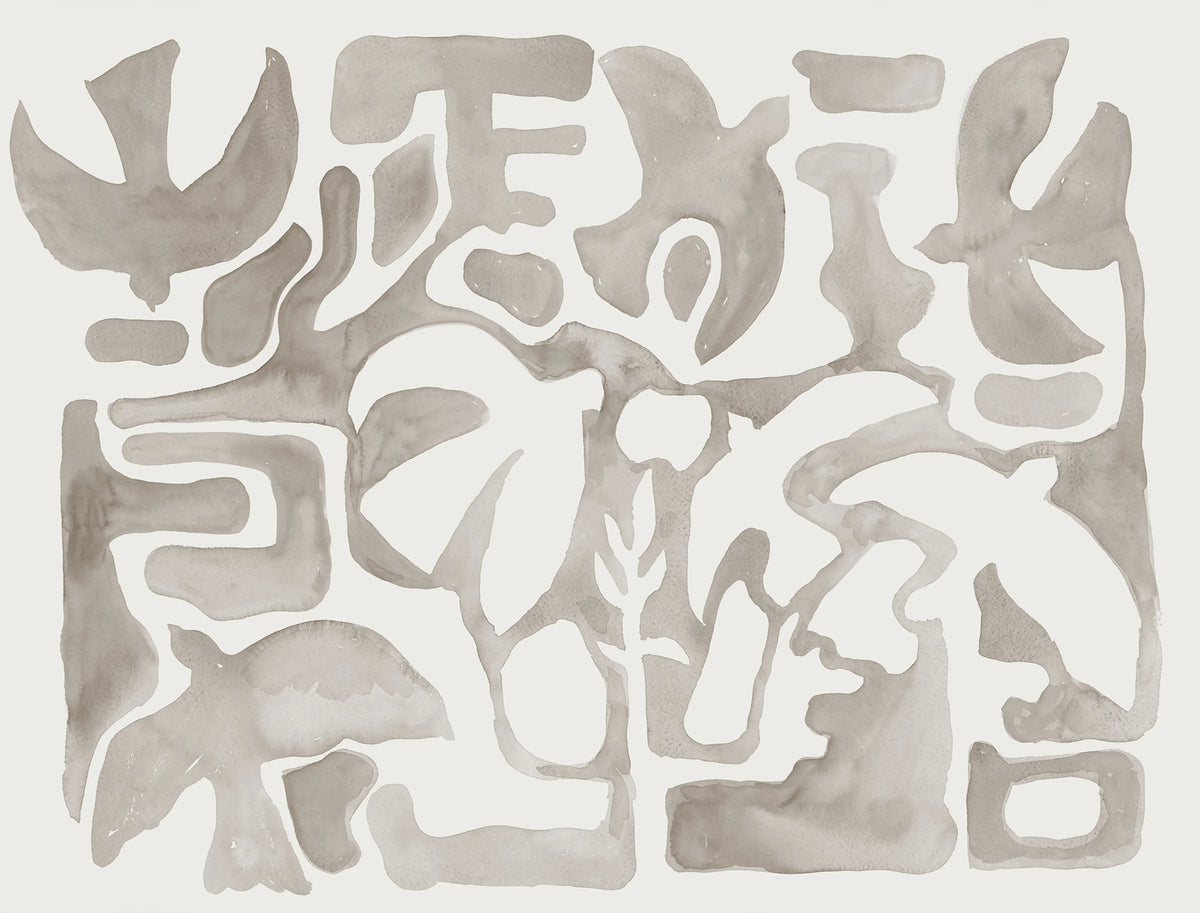 Harmony Forms, Beige Mural Wallpaper - pure wallpaper artwork