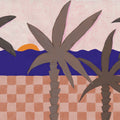 Palm Horizon, Sunset Mural Wallpaper - pure wallpaper artwork