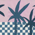 Palm Horizon, Blue & Pink Mural Wallpaper - pure wallpaper artwork