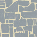 Block Print, Blue & Yellow Mural Wallpaper - pure wallpaper artwork