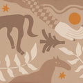 Emmas Horses, Brown Mural Wallpaper - pure wallpaper artwork