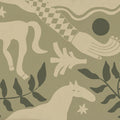 Emmas Horses, Green Mural Wallpaper - pure wallpaper artwork