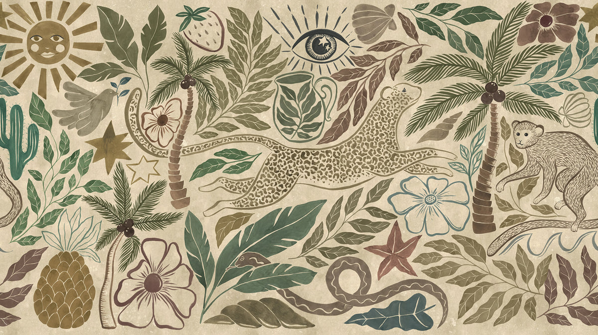 Midnight Tropics, Multi Mural Wallpaper - pure wallpaper artwork