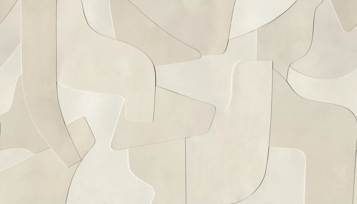 Serene Layers, Beige Mural Wallpaper - pure wallpaper artwork