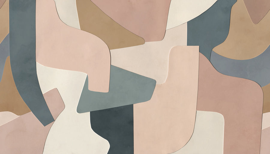 Serene Layers, Pastel Mural Wallpaper