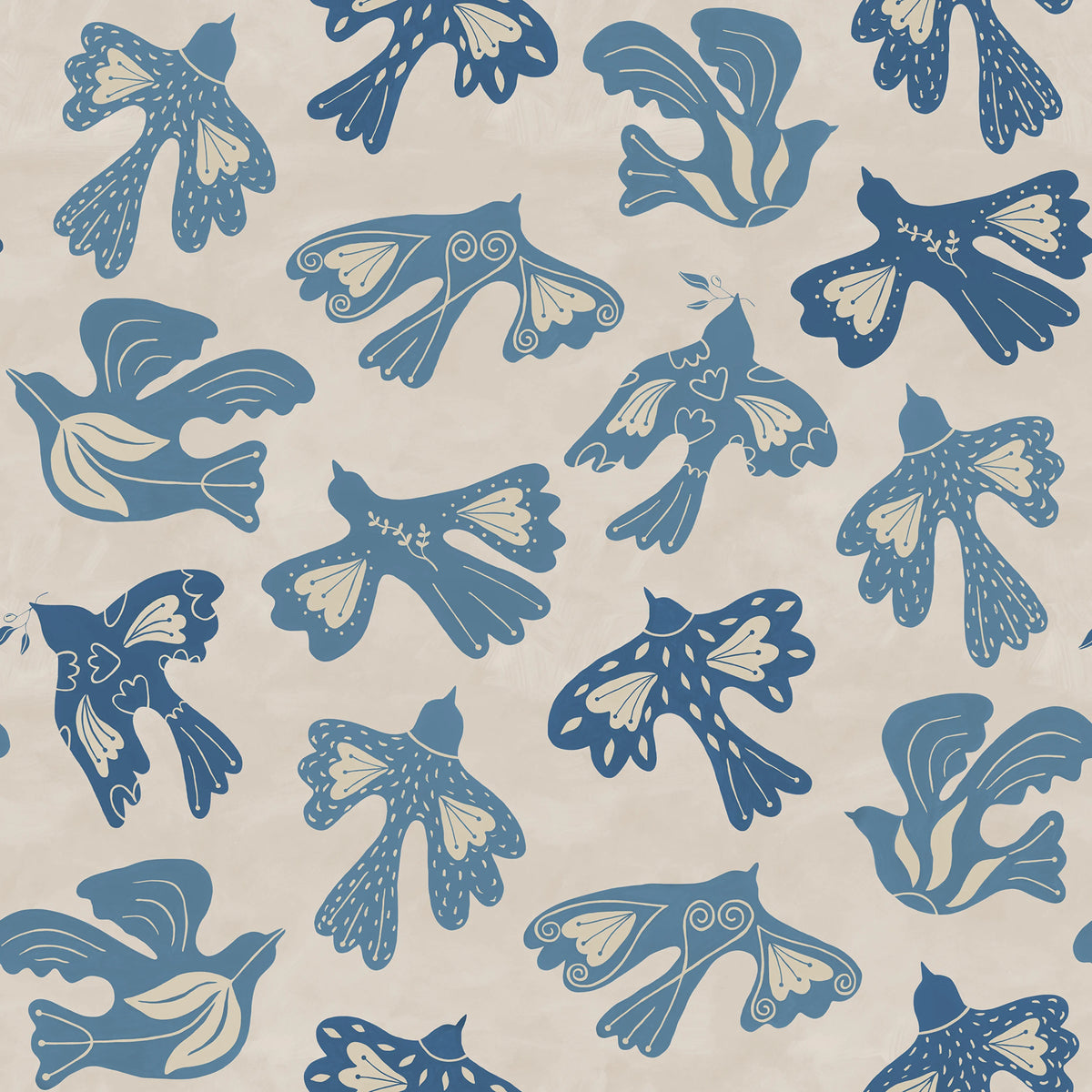Dancing Wings, Light Blue Mural Wallpaper - pure wallpaper artwork