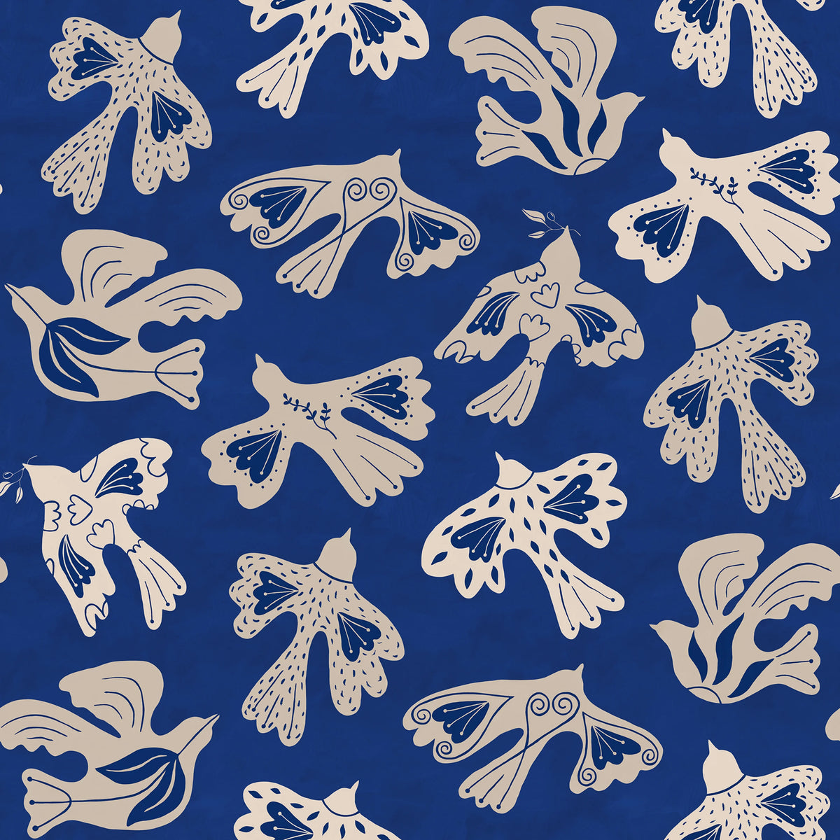 Dancing Wings, Blue Mural Wallpaper - pure wallpaper artwork