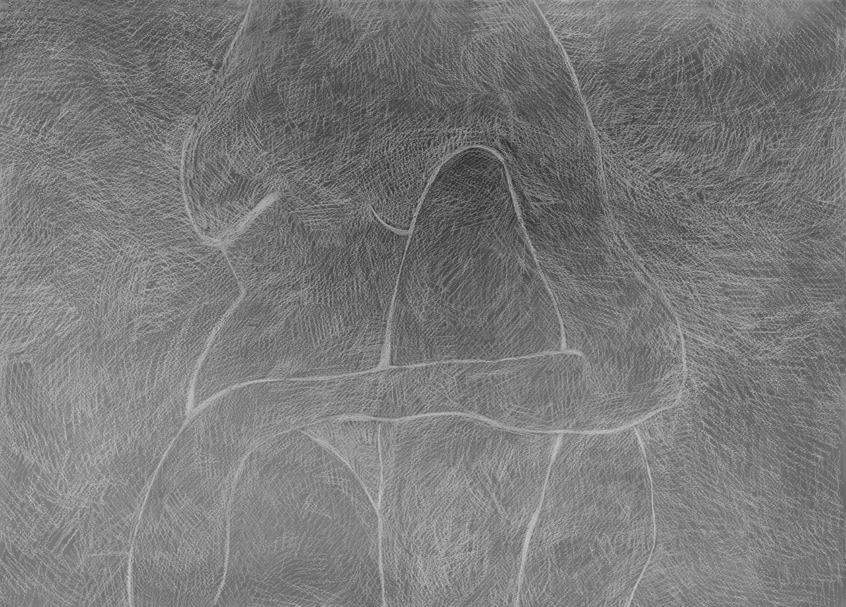 Subtle Figure, Black & White Mural Wallpaper - pure wallpaper artwork