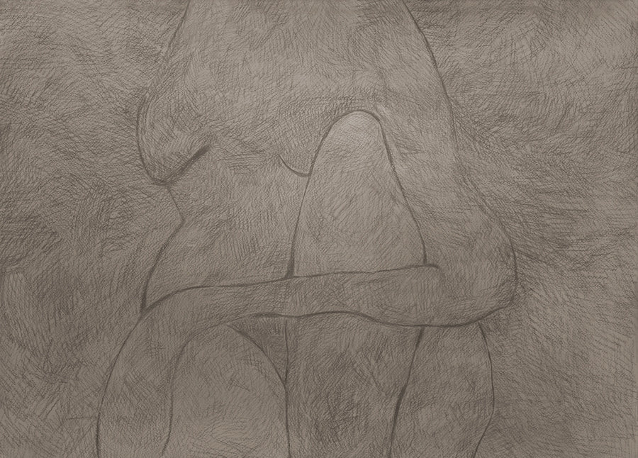 Subtle Figure, Light Brown Mural Wallpaper