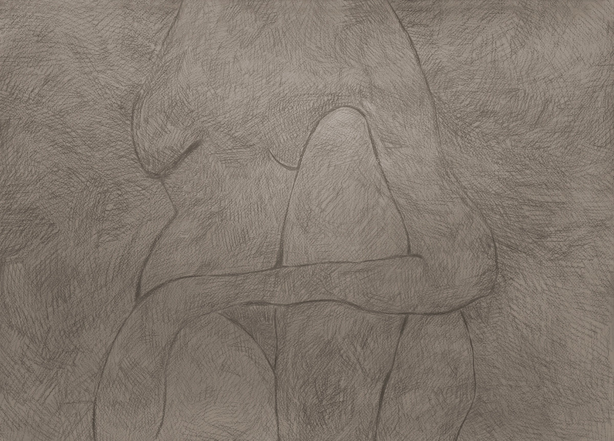 Subtle Figure, Light Brown Mural Wallpaper - pure wallpaper artwork