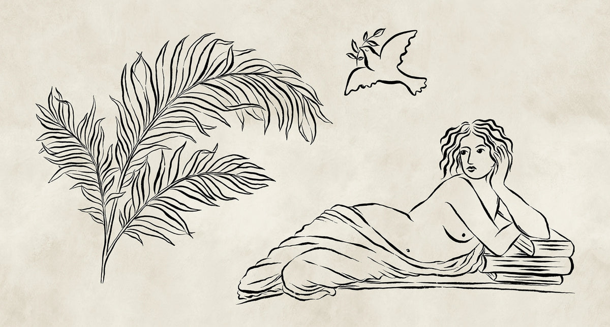 Antiquity, Black & White Mural Wallpaper - pure wallpaper artwork