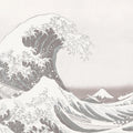 Under the Wave off Kanagawa, White Mural Wallpaper - pure wallpaper artwork