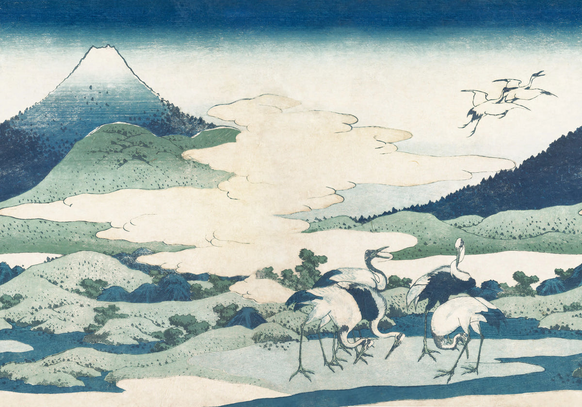 Umezawa Manor in Sagami Province Repeatable Mural Wallpaper - pure wallpaper artwork