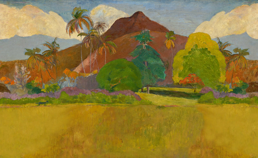Tahitian Landscape Repeatable Mural Wallpaper