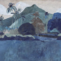 Tahitian Landscape, Blue Mural Wallpaper - pure wallpaper artwork